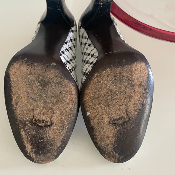 Stuart Weitzman black and white plaid heels - Picture 5 of 5
